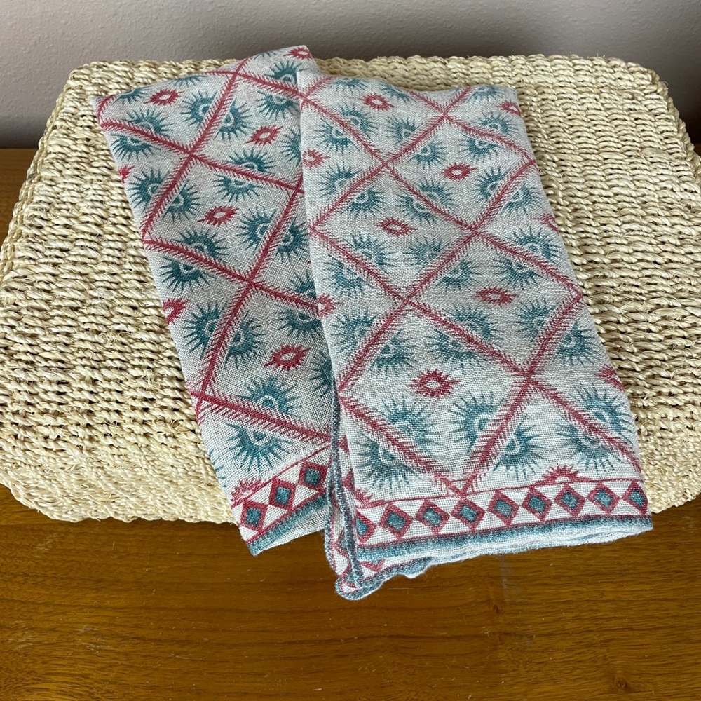 2 linen Crate & Barrel napkins